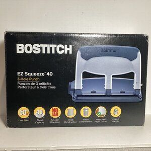 Bostitch EZ Squeeze 40 - Three Hole Punch 40 Sheet Capacity Brand New Sealed